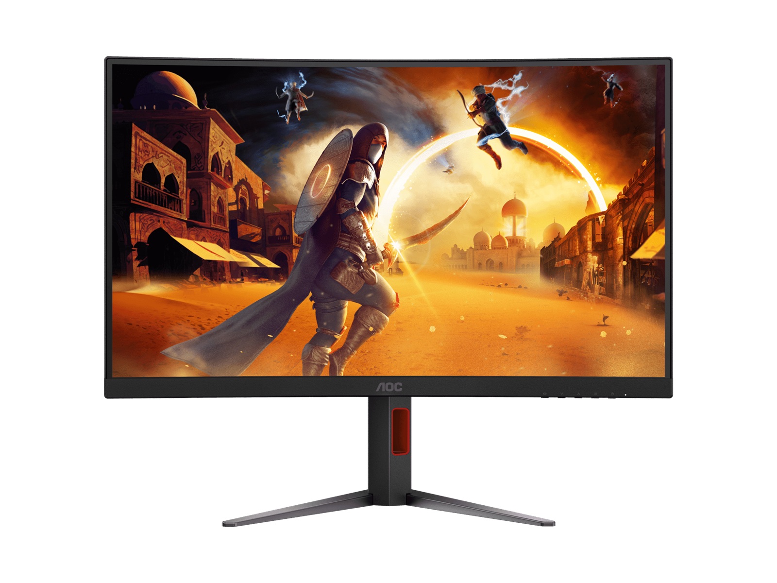 AOC CQ27G4 27" Curved QHD Gaming Monitor - 2560x1440, 180Hz, 0.5ms MPRT, HDR10, Adaptive Sync, HDMI 2.0 & DisplayPort 1.4