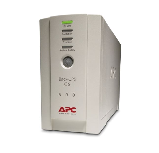 APC Back-UPS BK500EI 500VA/300W Standby UPS Tower with 4x IEC C13 Outlets & User Replaceable Lead-Acid Battery