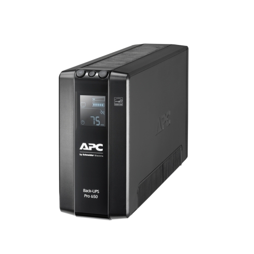 APC Back-UPS Pro BR650MI 650VA/390W Line-Interactive UPS with AVR, LCD Display & 6 IEC C13 Outlets for Home Office & Small Business