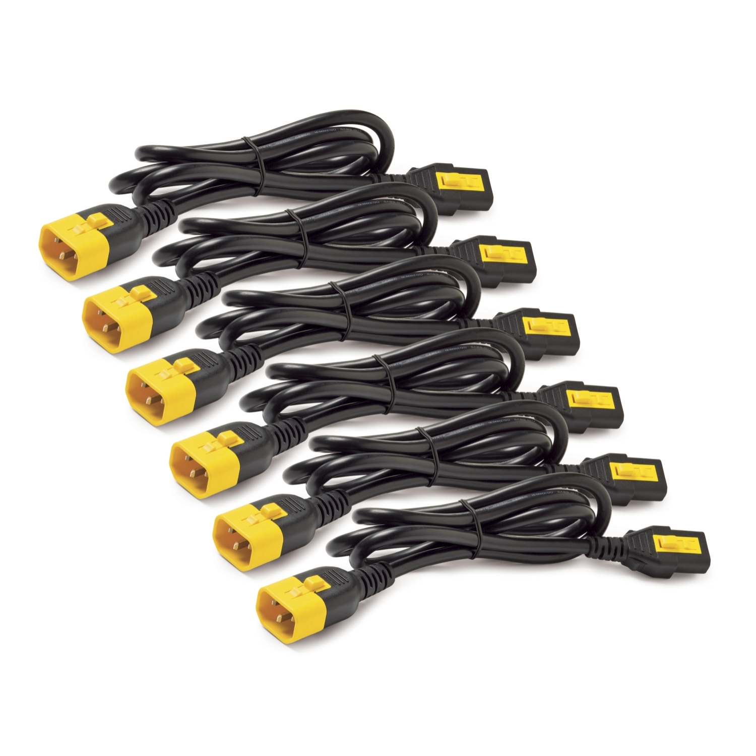 APC Locking Power Cord Kit C13 to C14 1.2m Length 6-Pack Secure IEC Power Cables
