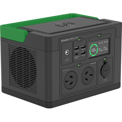 APC OffGrid Portable Power Station 330Wh Lithium-Ion Battery, 230V AC with 2 AS3112 Outlets, 3 USB-A, 1 USB-C PD 60W, Wireless Charger, Compact & Lightweight