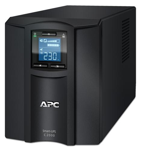 APC Smart-UPS C 2000VA/1300W Line Interactive UPS Tower with Pure Sine Wave, 230V Input, 6 IEC C13 Outlets, Lead Acid Battery, USB & Serial, Graphic LCD