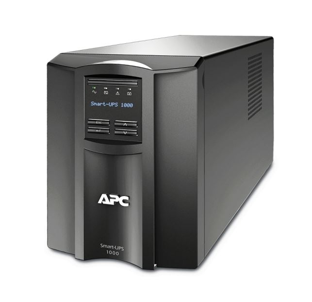 APC Smart-UPS SMT1000IC 1000VA 700W Line Interactive Tower UPS with Pure Sine Wave Output, 8x IEC C13 Outlets, SmartConnect Port & SmartSlot