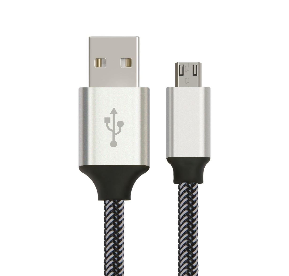 Astrotek 1m Silver White Micro USB 2.0 Data Sync & Charger Cable for Samsung HTC Motorola Nokia Android Tablets & Phones