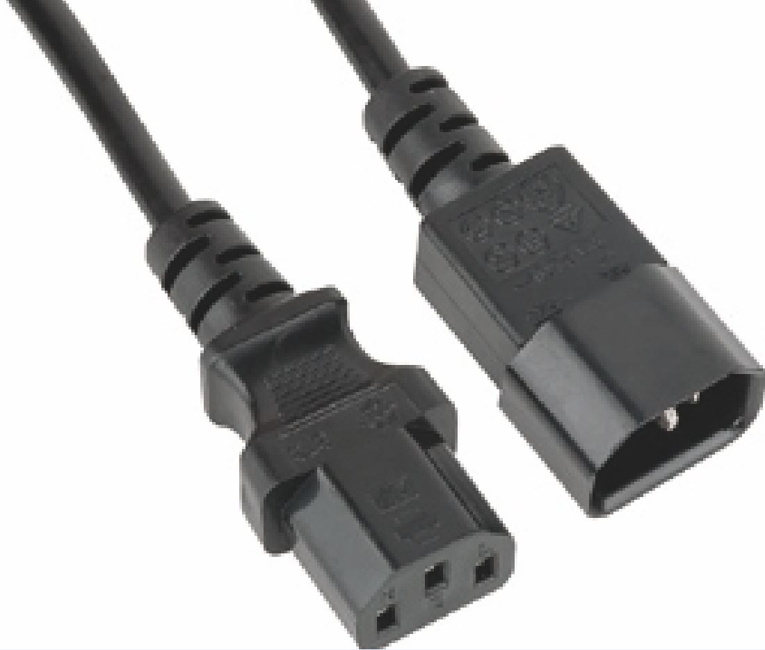 Astrotek 2m IEC C13 to IEC C14 Power Extension Cable - Male to Female Kettle Lead for PC, Monitor & UPS Devices