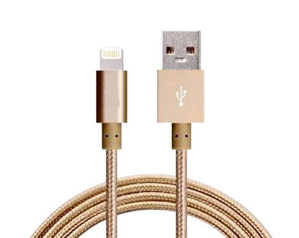 Astrotek 2m USB Lightning Data Sync Charger Cable Gold for iPhone X/9/8/7S/7 Plus/6S/6 Plus/5/5S iPad Air Mini iPod