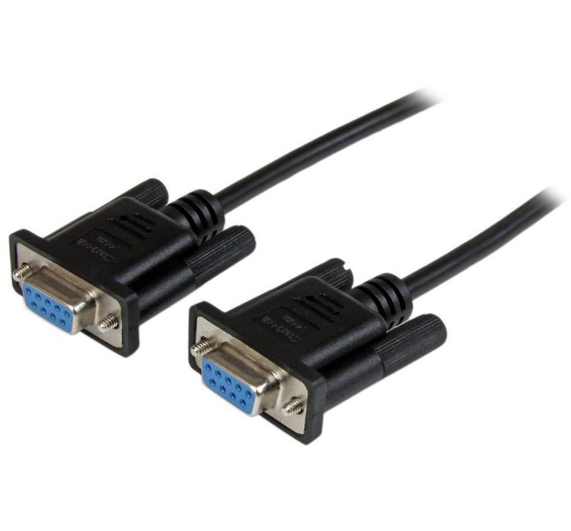 Astrotek 3m RS232 Serial Null Modem Cable DB9 Female to Female 9-Pin Wired Crossover for Data Transfer Between DTE Devices