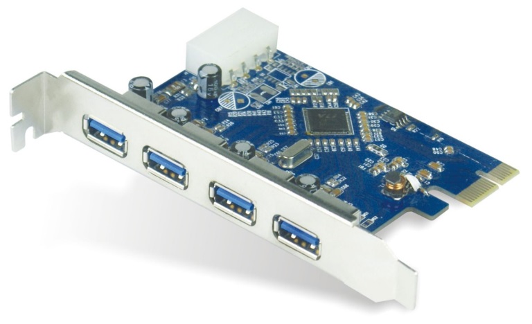 Astrotek 4-Port USB 3.0 PCIe Add-On Card Adapter 5Gbps with Renesas 720201 Chipset & Molex Power Connector - Windows XP to 10 Compatible