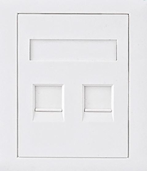 Astrotek CAT5e RJ45 Network Wall Face Plate 86x86mm 2 Port Socket Kit - Dual RJ45 Ports for In-Wall Network Installations