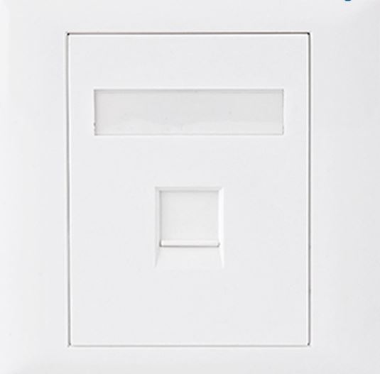 Astrotek CAT5e RJ45 Wall Face Plate 86x86mm 1 Port Network Socket Kit - White