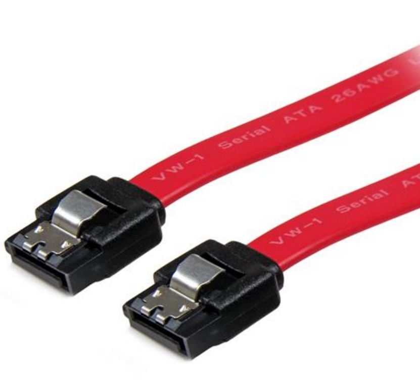 Astrotek SATA 3.0 Data Cable 30cm Red Nylon Jacket 7-Pin Straight to Straight with Latch, 26AWG Conductor, SATA III 6Gbps Compatible