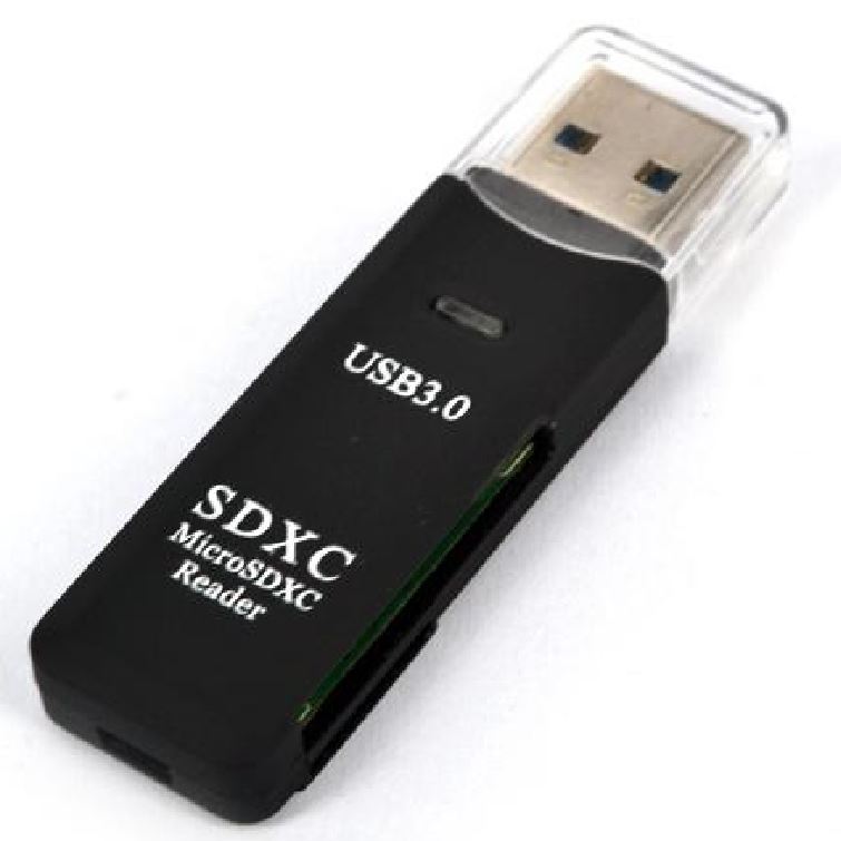Astrotek USB 3.0 Card Reader for SD, microSD & SDXC Memory Cards - Black Portable Adapter