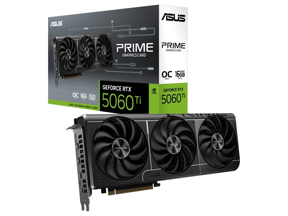 ASUS Dual GeForce RTX 5060 Ti 8GB GDDR7 OC Edition Graphics Card with Dual Axial-tech Fans, 2602MHz Boost, PCIe 5.0, 767 AI TOPS, HDMI 2.1b & DisplayPort 2.1