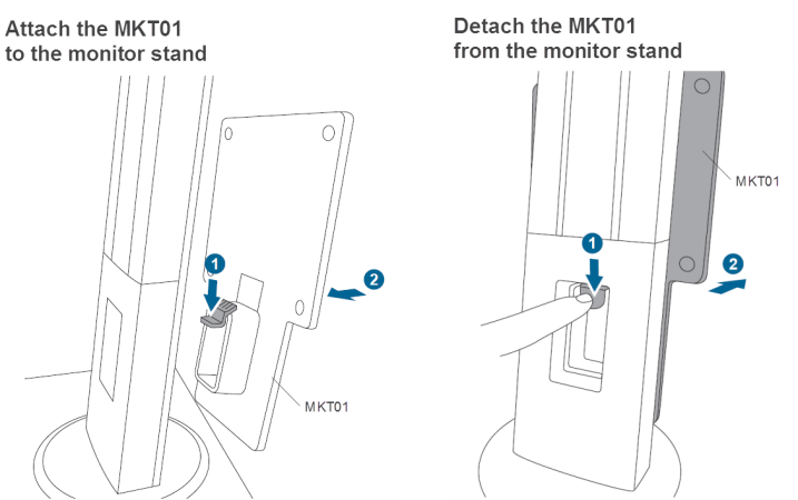 ASUS MKT01 Mini PC Mounting Kit for ASUS MHS01 Monitor Stand - 100mm VESA Compatible Space-Saving Bracket