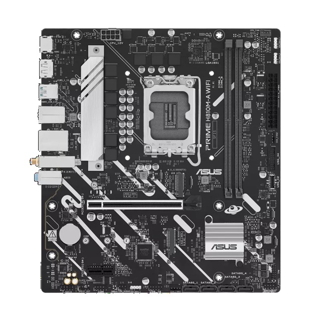 ASUS PRIME H810M-A WIFI-CSM Micro-ATX Motherboard for Intel LGA1851 Core Ultra Processors, DDR5 128GB, PCIe 4.0, WiFi 6, Dual M.2, HDMI & DP