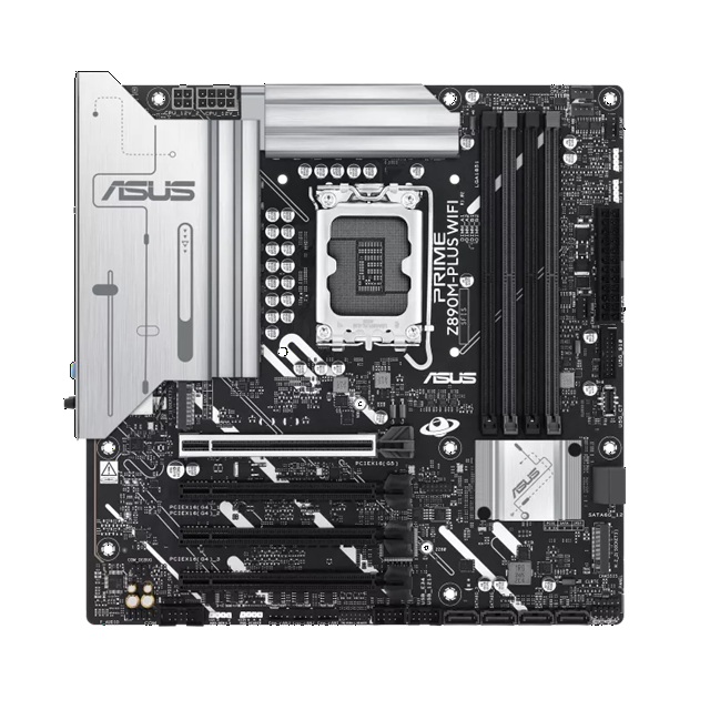 ASUS PRIME Z890M-PLUS WIFI-CSM LGA1851 Micro-ATX Motherboard with DDR5 192GB, PCIe 5.0 x16, Triple M.2 Slots & WiFi 7