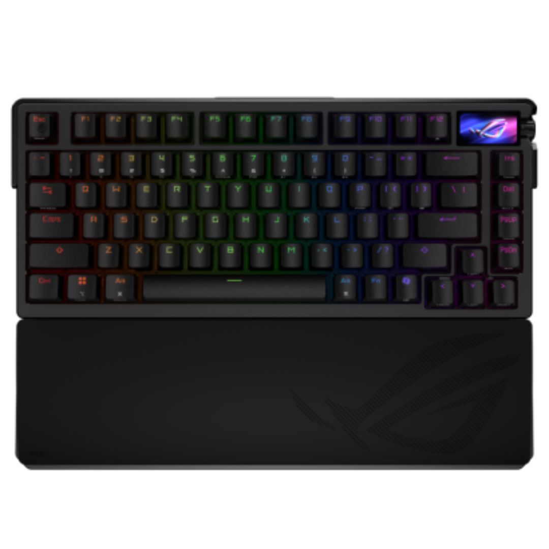 ASUS ROG Azoth Extreme 75% Gaming Keyboard with ROG NX Mechanical Switches, 1.47" Full-Color OLED Touchscreen, 8000Hz Polling Rate Booster, Aluminum Frame