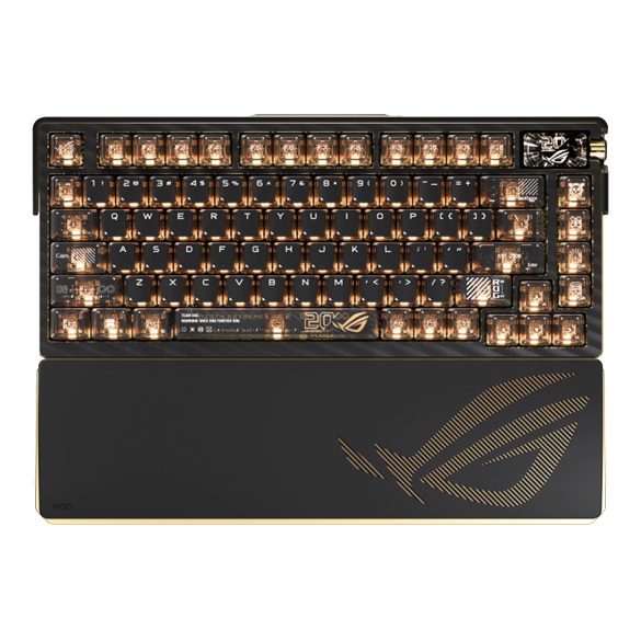 ASUS ROG AZOTH EXTREME EDITION 20 SNOW SWITCH - Gaming Keyborad, 8000Hz Polling, Bluetooth 5/2.4GHz/USB-C, RGB Per-Key, OLED Touchscreen