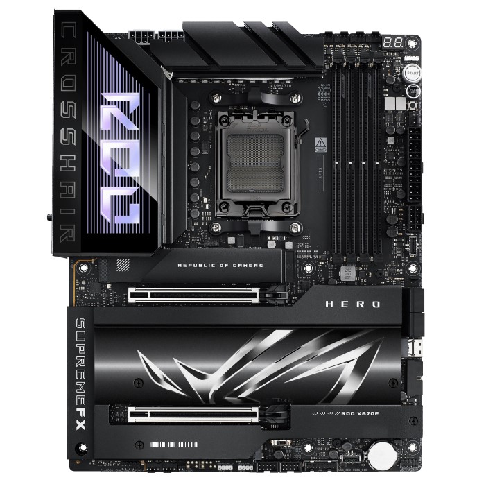 ASUS ROG Crosshair X870E HERO AM5 DDR5 ATX Motherboard with PCIe 5.0, Wi-Fi 7, 5x M.2 Slots, Dual Multi-Gig Ethernet & SupremeFX Audio