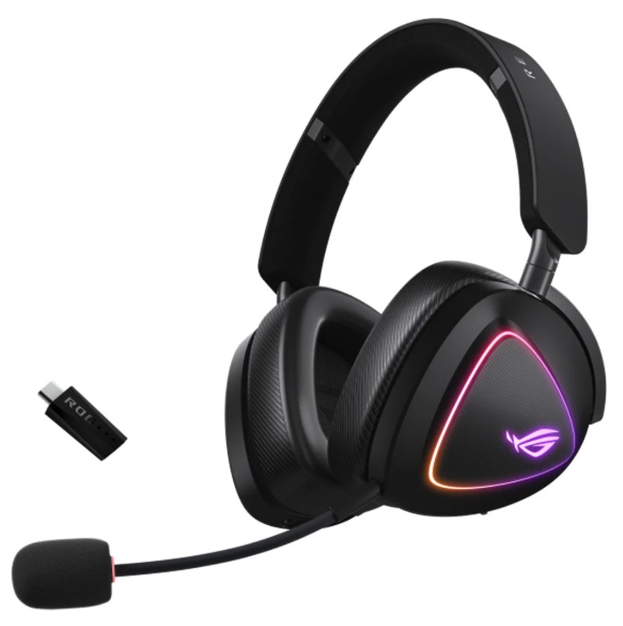 ASUS ROG DELTA II Tri-mode Wireless Gaming Headset with ROG SpeedNova, 50mm Titanium Drivers, 110-Hour Battery & Aura Sync RGB