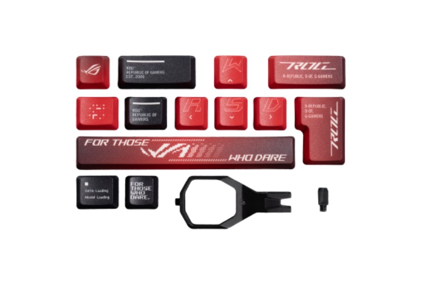 ASUS ROG Dye-Sub PBT Keycaps for ROG NX Switches – Durable, Premium Mechanical Keyboard Upgrade with Dye-Sublimated Legends & ROG-Themed Design