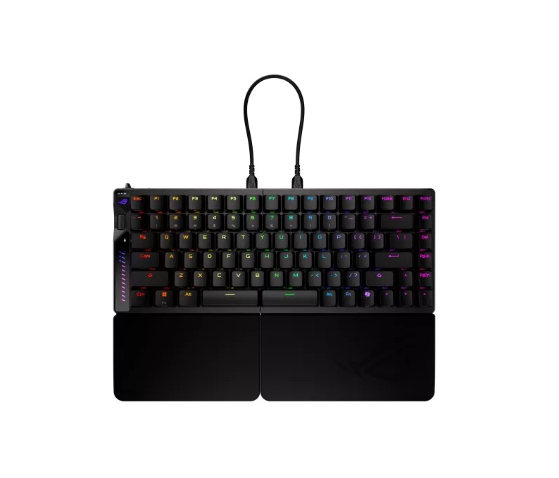 ASUS ROG FALCATA 75% Split Gaming Keyboard with Hot-Swappable ROG HFX V2 Magnetic Switches, ROG Hall Sensor and SpeedNova 8K Wireless Connectivity
