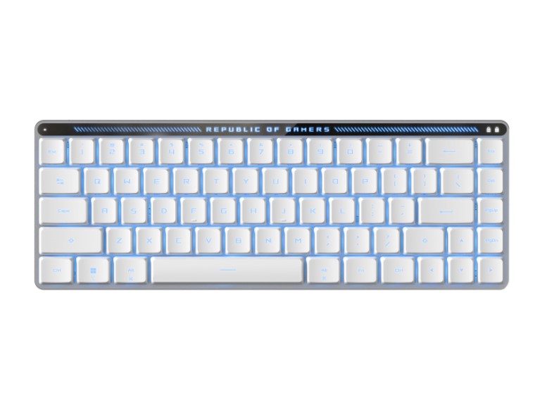 ASUS ROG Falchion RX Low Profile Wireless 65% Compact Gaming Keyboard with Blue Optical Switches, Tri-Mode Connectivity & Per-Key RGB