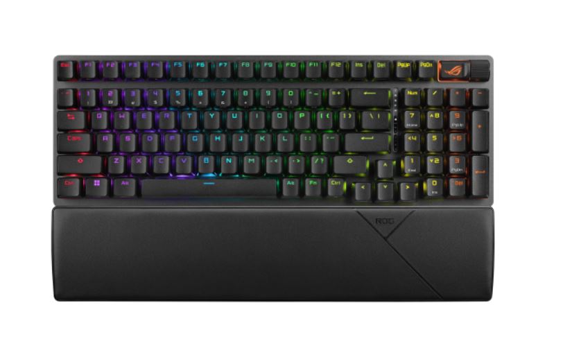 ASUS ROG Strix Scope II 96 Wireless Mechanical Gaming Keyboard with Tri-Mode Connection, Hot-Swappable NX Storm Switches, PBT Keycaps, RGB Lighting
