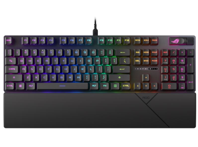 ASUS ROG Strix Scope II RX Optical Gaming Keyboard with Pre-Lubed RX Red Switches, IP57 Waterproof, Streaming Hotkeys & Multi-Function Controls