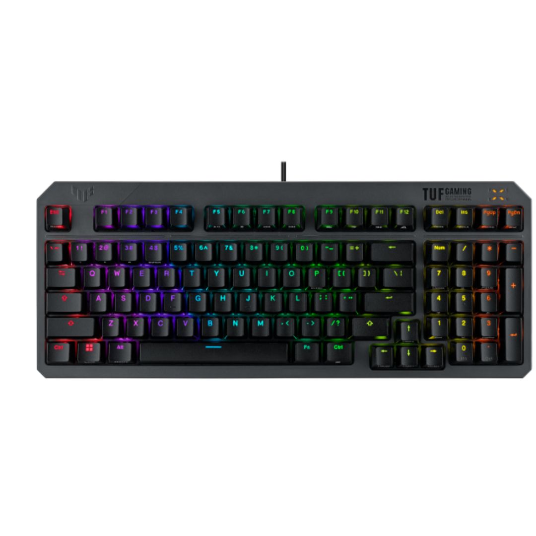 ASUS TUF Gaming K3 Gen II Compact 97-Key Optical-Mechanical RGB Keyboard with IP57 Waterproof, Silicone Gasket Mount & Aura Sync