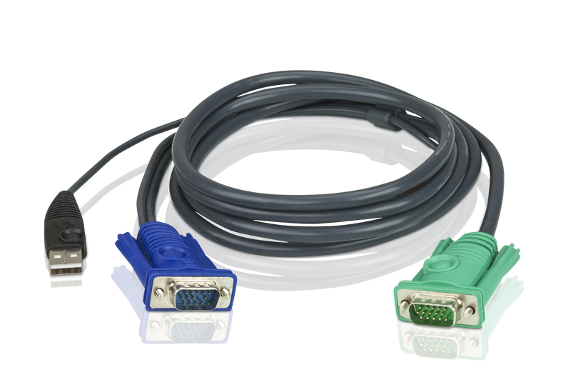 ATEN 5m USB KVM Cable with VGA & USB to 3-in-1 SPHD Connector for CS8xU, CS174x, CS13xx, CS17xxA, CL5xxx, CL58xx KVM Switches