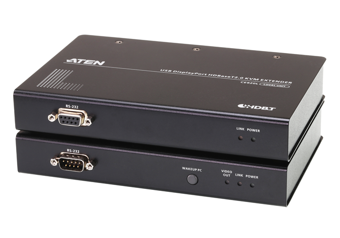 ATEN CE920 USB DisplayPort HDBaseT 2.0 KVM Extender - 4K@100m, 1080p@150m Long Reach, USB 2.0, RS-232, Ethernet (AT Models)