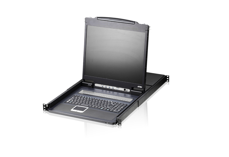 ATEN CL1308N 8-Port Rackmount LCD KVM Switch with 19-Inch LED Backlit Display, PS/2-USB Support, VGA, and LED Illumination