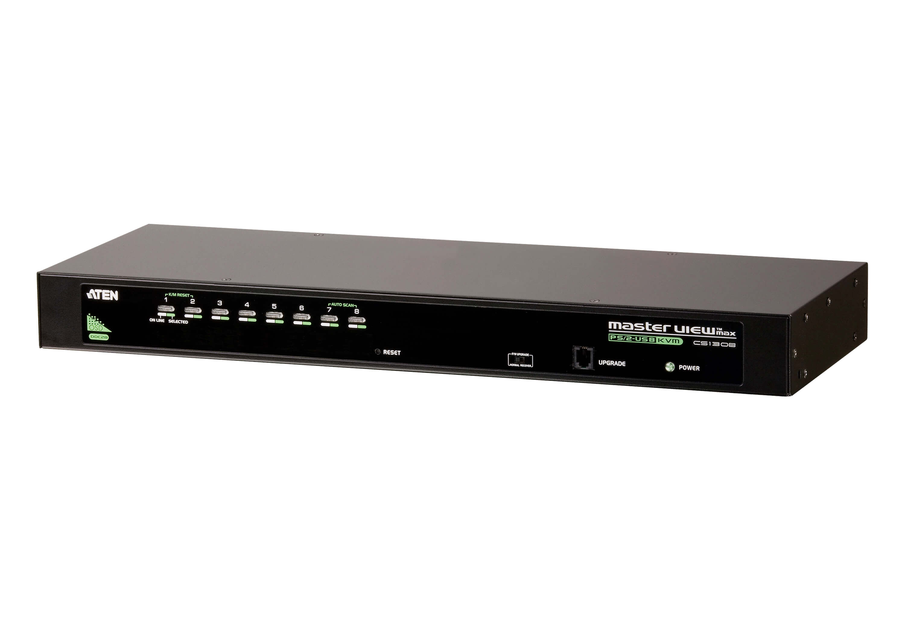 ATEN CS1308 8-Port Rackmount KVM Switch VGA PS/2-USB with Cascade Support and Broadcast Mode