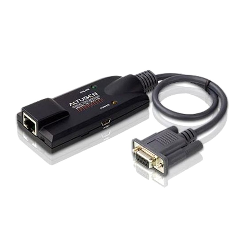 ATEN KA7140 Serial KVM Adapter Cable RJ45 to DB9 Console, VT100, Hot-Pluggable, 300m