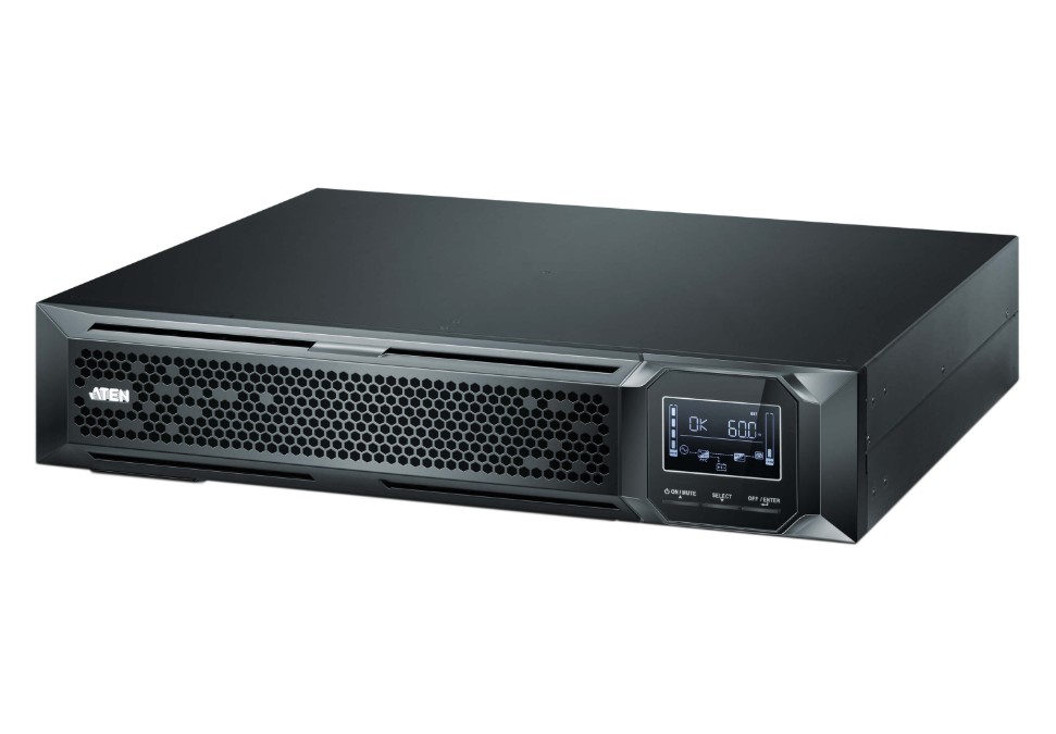 ATEN OL2000HV 2000VA/2000W Professional Online UPS with 8 IEC C13 Outlets, USB/DB9 Ports, EPO & RJ Surge Protection