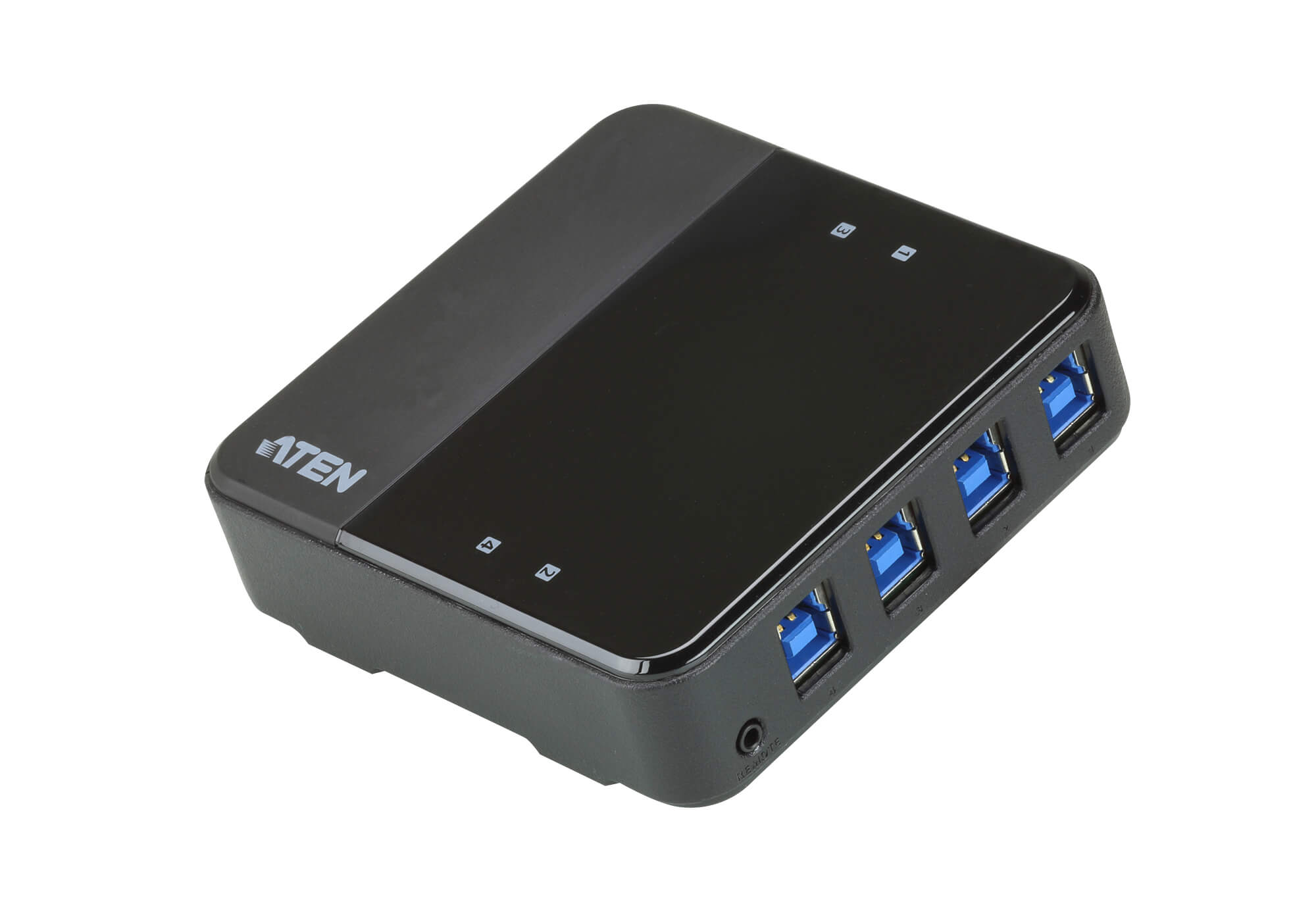ATEN US3344 4x4 USB 3.2 Gen1 Peripheral Sharing Switch with Remote Port Selector & Hybrid USB-C/A Support