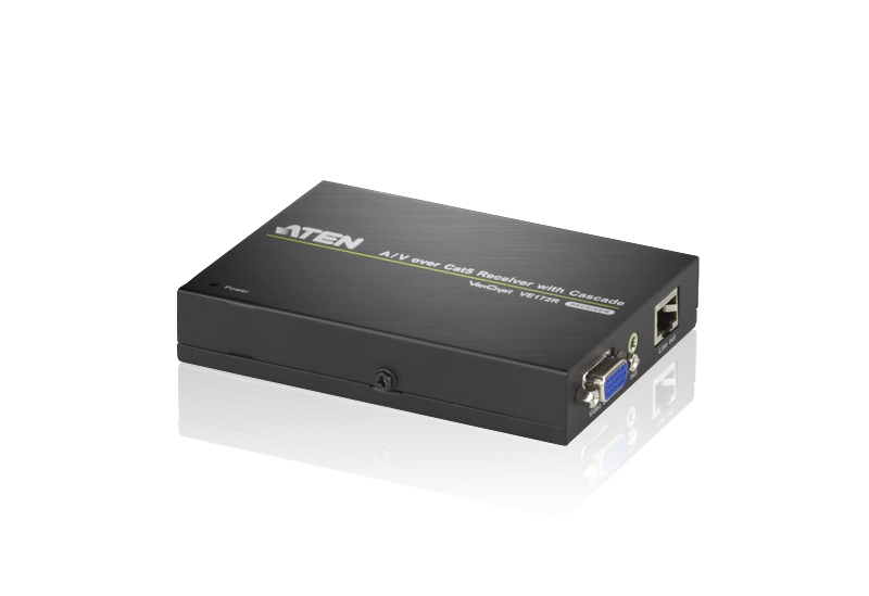 ATEN VE172R VGA/Audio Cat 5 Receiver with Cascade Support Up to 10 Levels and 150m Transmission