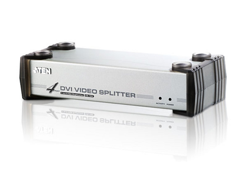 ATEN VS164 4-Port DVI Video and Audio Splitter - 1920x1200@60Hz, HDCP Compliant, Cascadable up to 64 Outputs