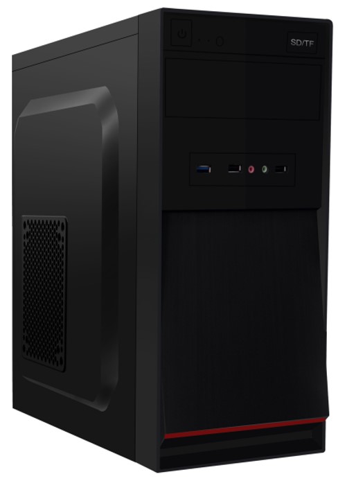Aywun 301 Business & Office Micro-ATX PC Case with 500W PSU, USB 3.0, 2 USB 2.0, Front HD Audio, 2 Year Warranty