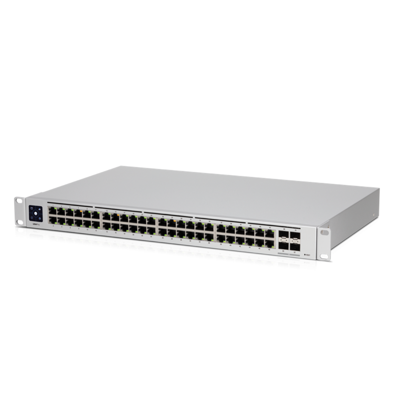 Ubiquiti UniFi Pro 48-Port Managed Gigabit Layer 2 & Layer 3 Switch with 4x 10G SFP+ Uplinks and 1.3" Touchscreen - USW-PRO-48