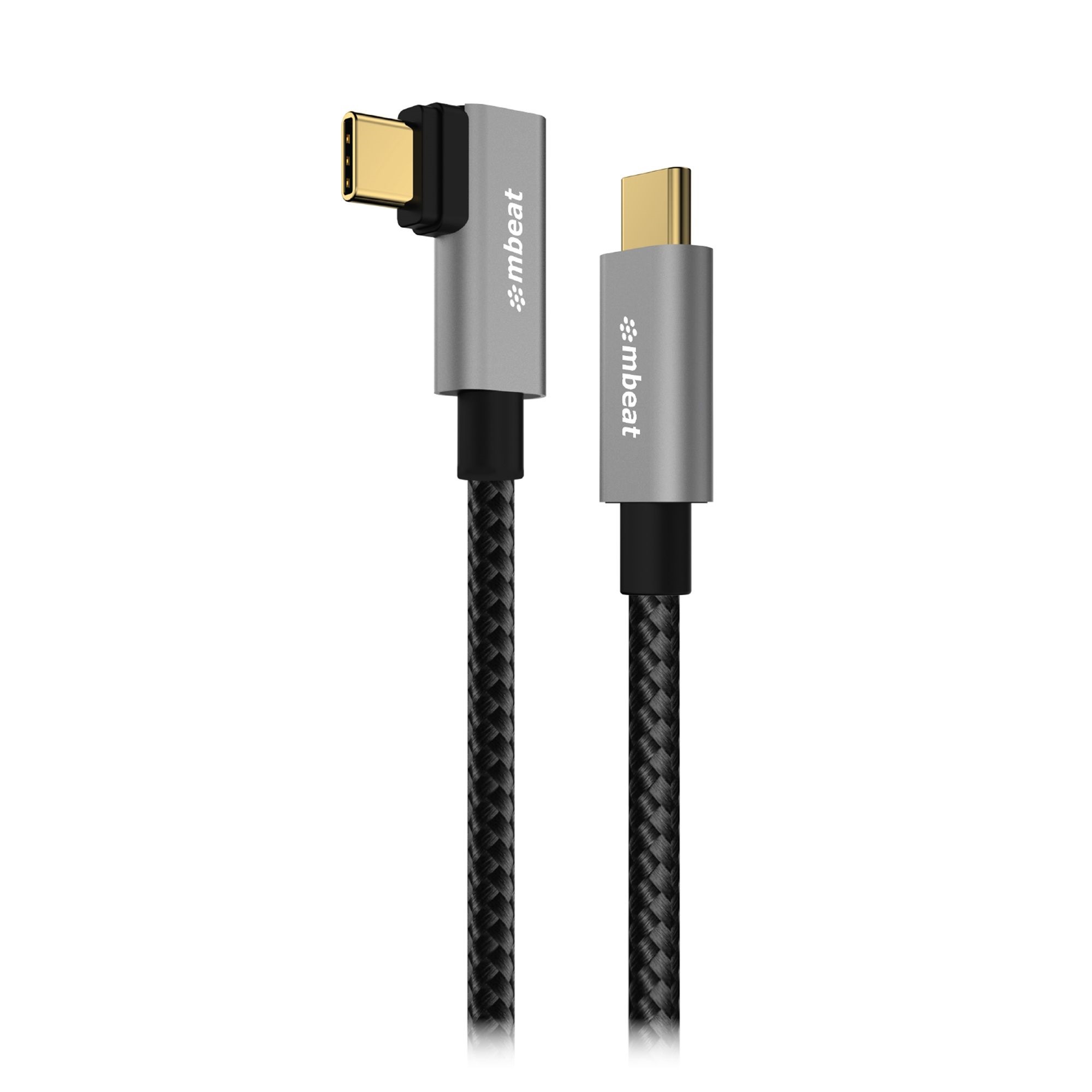 mbeat ToughLink 1.8m L-Shape USB-C 3.2 Gen2 Cable - 10Gbps Data Transfer, 4K@60Hz Video & 100W PD Charging