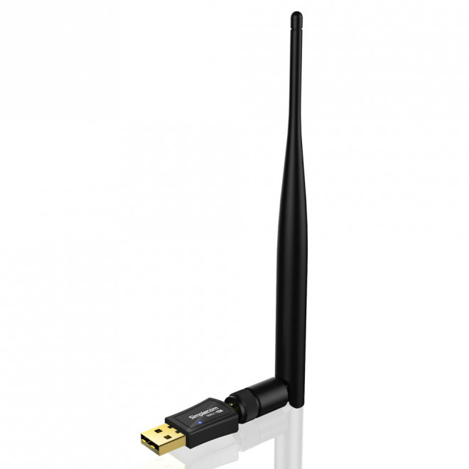 Simplecom NW611 AC600 Dual Band USB WiFi Adapter with 5dBi High Gain Antenna - 802.11ac, 433Mbps 5GHz & 150Mbps 2.4GHz, USB 2.0