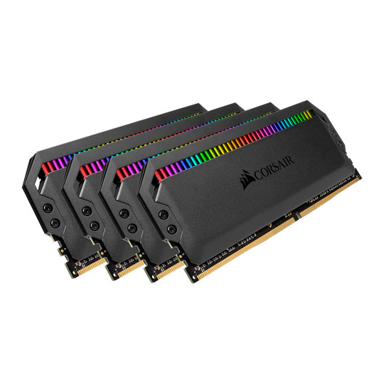 Corsair Dominator Platinum RGB 64GB (4x16GB) DDR4 3200MHz CL16 XMP 2.0 High-Performance Desktop PC Gaming Memory - White