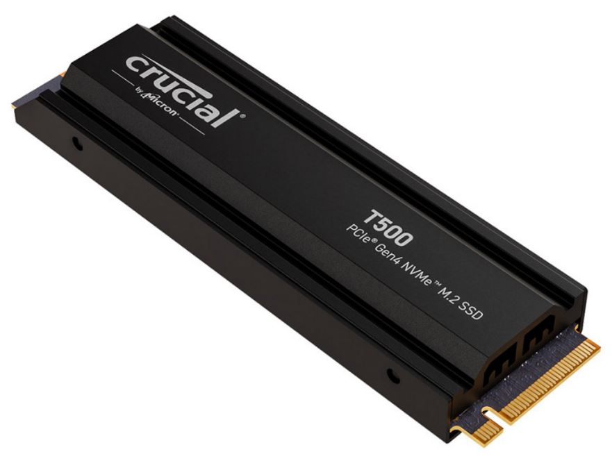Crucial T500 2TB PCIe Gen4 NVMe M.2 SSD with Heatsink - 7400/7000 MB/s Read/Write, 1200TBW Endurance, PS5 Compatible, Acronis True Image
