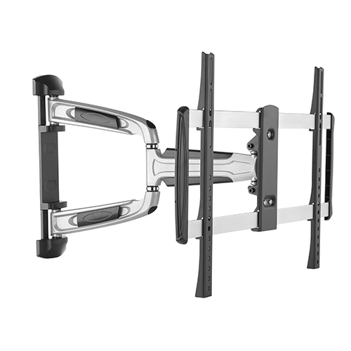Brateck Chic Full-Motion TV Wall Mount for 37-70 Inch Curved & Flat Panel TVs, Supports Up to 35kg, Matte Black & Metallic Grey, VESA Compatible 200x200 to 600x400