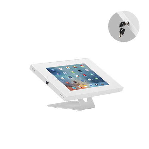 Brateck PAD34-02 Anti-Theft Wall-Mounted & Countertop Tablet Holder for 9.7" to 11" Tablets including iPad, iPad Air, iPad Pro - White, 343x206x186mm