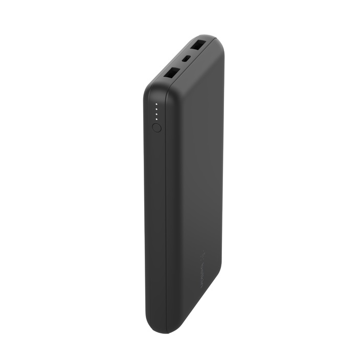 Belkin BoostCharge 20,000 mAh Power Bank with Triple Ports - 2x USB-A 12W & 1x USB-C 15W, USB-C to USB-A Cable Included, Black, 2-Year Warranty