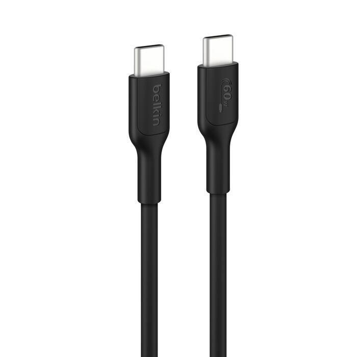 Belkin BoostCharge USB-C to USB-C Cable 60W, 1 Meter, Black – Fast Charging & Data Transfer, PCR Jacket, USB-IF Certified, Durable with 2-Year Warranty