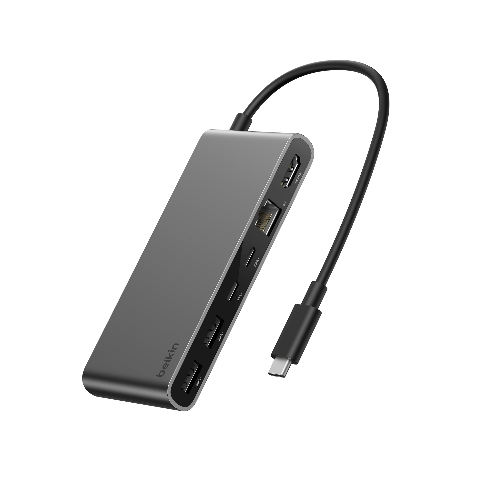 Belkin Connect 8-Port USB-C Hub with 2.5Gbps Ethernet, 100W Power Delivery, 10Gbps Data Transfer & 4K@60Hz HDMI - INC024fqSGY